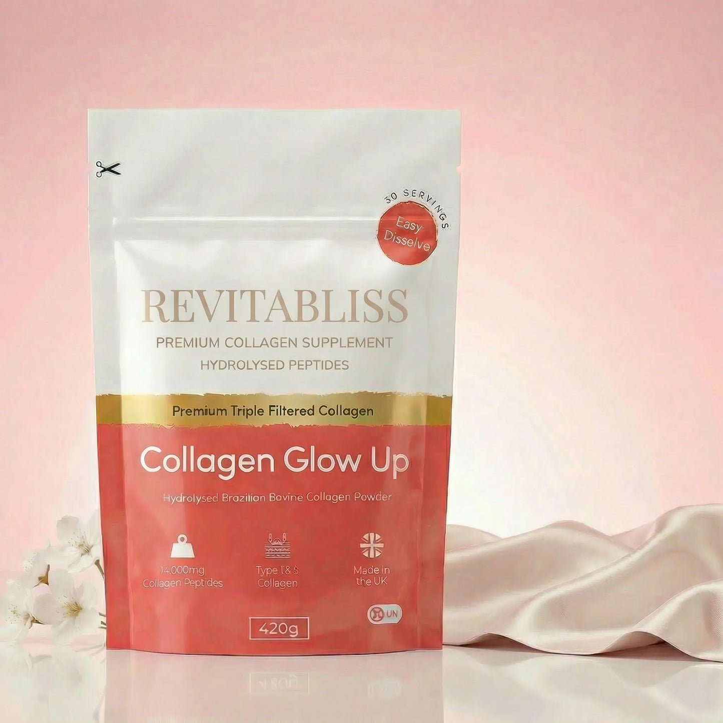 Collagen Glow Up Triple Filtered Premium Collagen Powder 420g